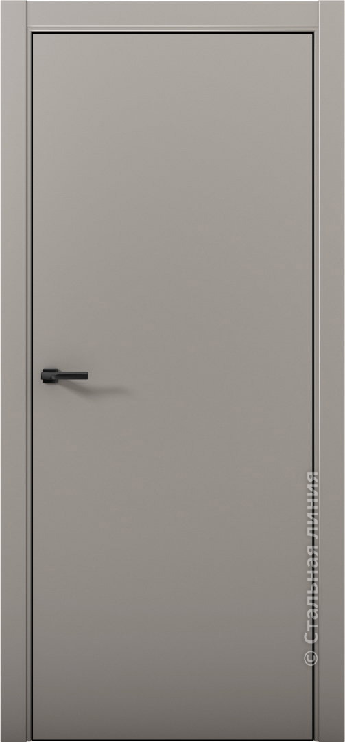 Межкомнатная дверь Палладий 1 (palladij 1 varm grej black edition), цвет: «Варм грей»