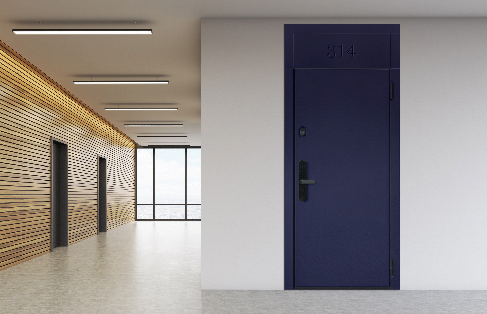 Входная дверь с фальшфрамугой