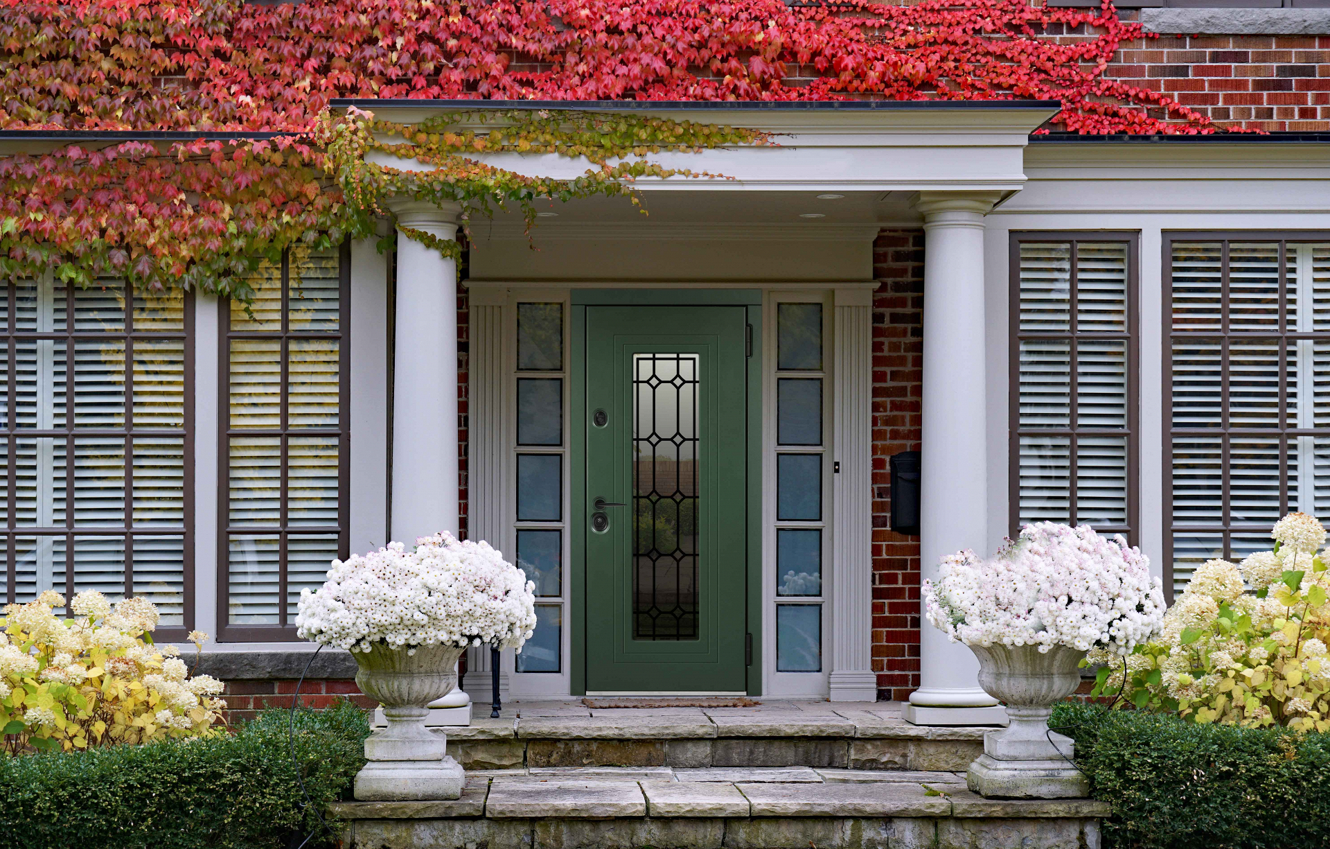 Зеленая дверь в дом