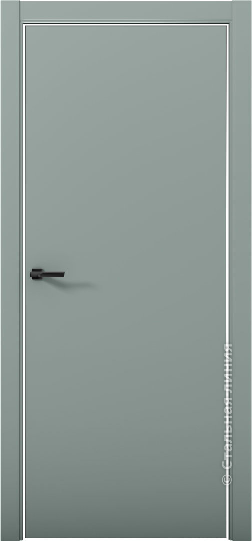 Межкомнатная дверь Палладий 1 (palladij 1 deep green al white), цвет: «Deep green»