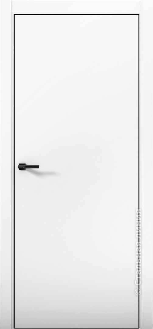 Межкомнатная дверь Палладий 1 (palladij 1 alyaska black edition), цвет: «Аляска»